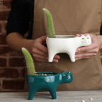 Maceta Gatito de Cerámica 🐱🌱